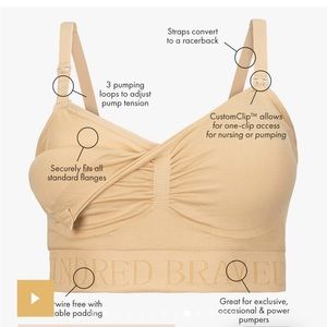 Convertible Sublime® Hands-Free Pumping & Nursing Bra - Medium Busty
